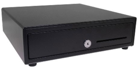 APG, BLACK VASARIO SERIES CASH DRAWER; PAINTED FRONT, SINGLE MEDIA, MULTIPRO 320-1 INTERFACE FOR EPSON, STAR, AND EQUIVALENT PRINTERS ONLY