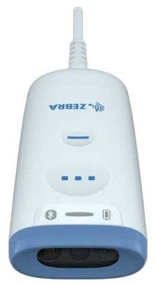 Zebra CS6080-HC Barcode Scanner Corded, USB-C, Healthcare White, Disinfectant Ready, 1D/2D, Area Imager