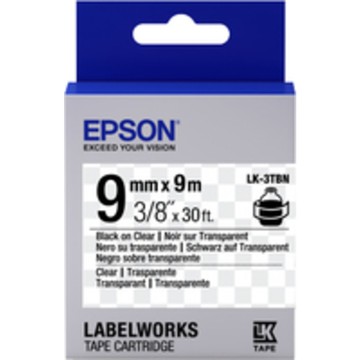 TAPE - LK3TBN CLEAR BLK/: Label Cartridge Transparent LK-3TBN Clear...