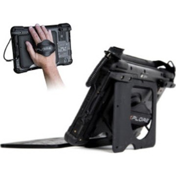 Combined Kickstand and Rotating Hand Strap - XSLATE B10, XSLATE D10, Bobcat - Integrated Kickstand closes tightly when tablet is mobile, enabling access to the Rotating Handstrap which can be adjusted for hand size as well as unique rotation angle