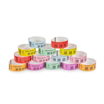 Bracelet Zebra KidCare Fusion Band Pédiatrique, 76 x 279 mm, Rouge, 5 Rouleaux
