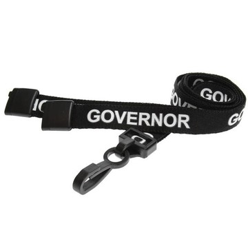 LC GovernorGuard Cinta para el Cuello de PET Reciclado, 15mm, 90cm, 100pcs, Clip J de Plástico, Desprendible