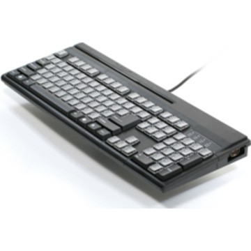 UNITECH, KEYBOARD, KP3700, PS/2, TRIPLE TRACK, 104 KEYS KEYBOARD, 92 PROGRAMMABLE KEYS, 88 RE-LEGENDABLE KEYS, MSR, 9 PIN BAR CODE PORT, US, WINDOWS PROGRAMMING SOFTWARE, 5 REPLACEMENT KEYS CAP COVERS, BEIGE