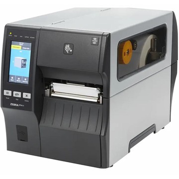 Impresora de Etiquetas Industrial Zebra ZT411 de 4 pulgadas, 203 dpi, Transferencia Térmica/Térmica Directa, Bluetooth 4.1/MFi, RFID, Rebobinador