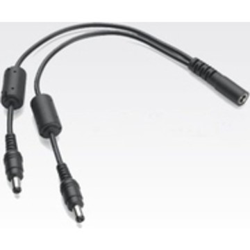MC40/MC95 DC 'Y' Cable. Required when charging the Single Slot Cradle and Single Slot Battery charger OR Two Single Slot Battery Chargers from one PWR-BGA12V50W0WW power supply. Requires DC Line Cord CBL-DC-388A1-01