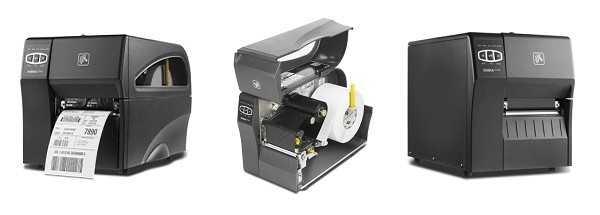Imprimante industrielle Zebra ZT220 4.09in/104mm, 203 dpi, Série/USB/10/100 Ethernet, Transfert thermique, Barrette de déchirement