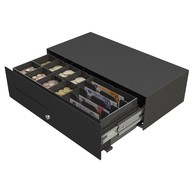 imagen de APG Cash Drawer Micro Cash Drawers, apertura frontal, 8 compartimentos para monedas