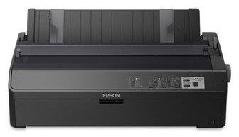 Epson - FX-2190II NT - Impact Dot Matrix Form Printer, 9-Pin, Wide-Carriage, 738 cps,  Network/Parallel/USB, Light Gray image