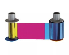 Fargo HDP6600 YMCKK Full-Color Ribbon with Two Resin Black image