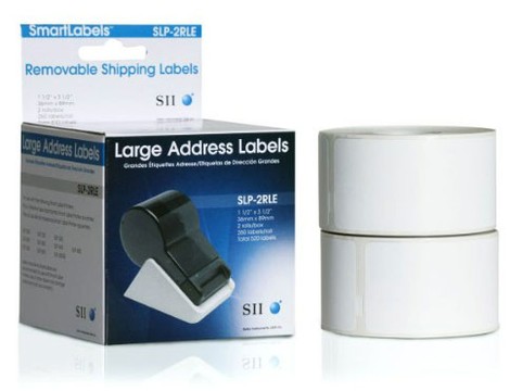 SLP Large Address Labels 1-1/2 '' x 3-1/2'', 2 rolls, 260 ea