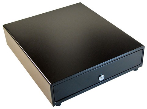 Vasario Manual Cash Drawer (Painted Front, Push Button, without Media Slots, 16 Inch x 16 Inch and B10 Till) - Color: Black