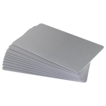 Zebra PVC Cards, Silver Metalic, 500 units