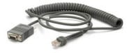 Connection cable, RS-232, 2.7 m, coiled, power supply connector, TxD on PIN 2, cable code: R02, order separately: power supply image