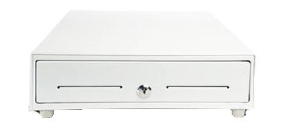 STAR MICRONICS, CASH DRAWER, CD4-1616WT58-S2, CHOICE CASH DRAWER, WHITE, 16WX16D, PRINTER DRIVEN, 5BILL-8COIN, 2 MEDIA SLOTS, CABLE INCLUDED image