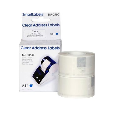 Seiko SLP-2RLC, Address Label, Clear, 28mm x 89mm, 260 Labels