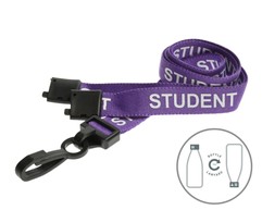 LC ScholarClip Lanyard Lila, J Clip, Kunststoff, 100 Stück, Studenten Bild