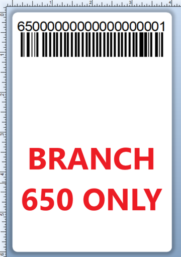 BCI DEXTER-4X6-LPN-650 Barcode Label
