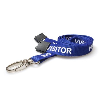 BlueSecure LC Lanyards Blue, Metal Lobster Clip, 100 Pack