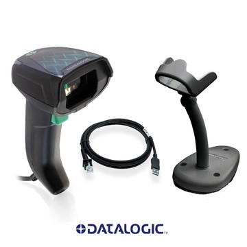Kit Datalogic Gryphon GD4620, Alta Densidad, Solo USB, Negro (Escáner, Soporte y Cable USB)