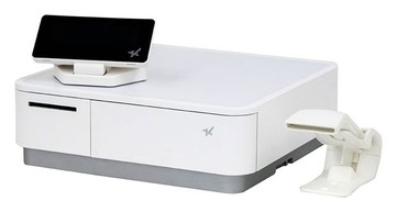 STAR MICRONICS, MPOP, POP10 CI-FB2 WHT US, WITH SCANNER, WHITE, INTEGRATED PRINTER & CASH DRAWER, USB-C, LIGHTNING, UNIVERSAL TABLET STAND, INT PS image
