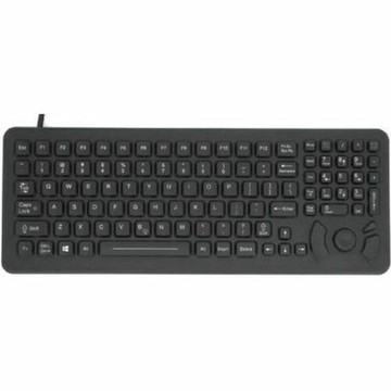Honeywell Rugged Keyboard, 101 Keys, Backlit, cursor control, desktop or vehicle-mount, DB9 connector