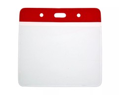imagen de LC RedTop Portacarnets de Visitantes Tapa Roja, Vinilo, 103x80mm, Horizontal, 100 piezas