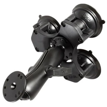 RAM, RAM TWIST LOCK TRIPLE SUCTION CUP WITH MOUNT WITH DIAMOND PLATE