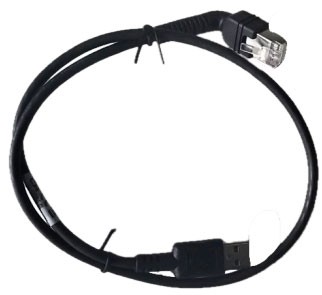 USB Shield Cable, 0.6m, Black, Right-Angle Connector