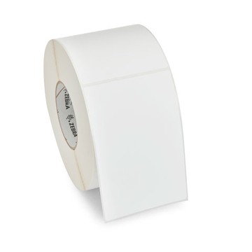 Zebra DirectMatte 500D Labels 4" x 2", Direct Thermal, Roll, 3" Core, Matte, Permanent Acrylic