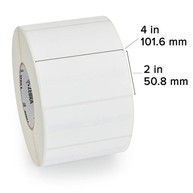 Label, Paper, 4 x 2in, Direct Thermal, Z-Perform 1000D, 3 in core, 4 Rolls/Carton image
