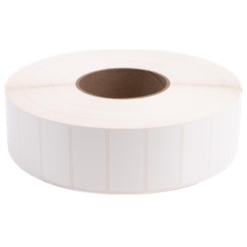 BROTHER MOBILE, 2"X1" TT SYN (POLYESTER) GLOSSY LABEL (USE WAX/RESIN OR RESIN RIBBON), 8"OD/3"CORE, 6,215 LABELS/ROLL, 4 ROLLS/CASE