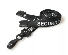Black Security Lanyards with Plastic J Clip (Pack of 100) image