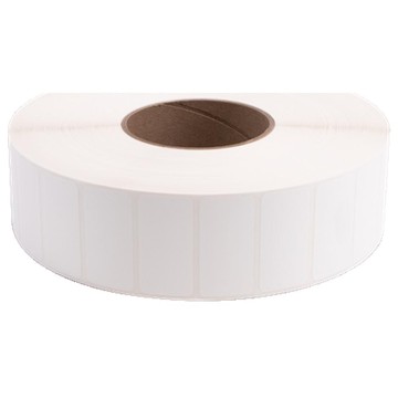 BROTHER MOBILE, 2"X1" TT SYN (POLYESTER) MATTE LABEL (USE WAX/RESIN OR RESIN RIBBON), 8"OD/3"CORE, 6,215 LABELS/ROLL, 4 ROLLS/CASE