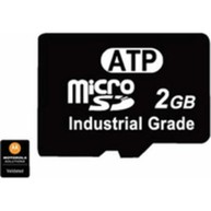 ATP 2GB Industrial Grade (1 pack) microSD flash memory card designed and tested for rugged mobile computing and intensive program/erase operation. For use with MC95, MC55, MC75, MC75A, MC65, ES400. This is a Validated Product. image