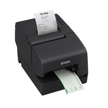 Epson, TM-H6000VI, Multifunction Printer, Built-In USB & Ethernet Interfaces, with Micr & Endorsement, Parallel, P02ii, Blk, Includes Power Supply
