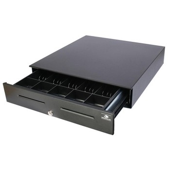 APG, SERIES 4000 CASH DRAWER, 18 X 16, BLACK,  420 MULTIPRO INTERFACE, MEDIA SLOT, 5 BILL 8 COIN
