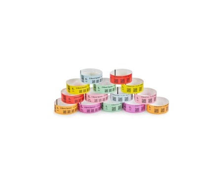 Zebra 10012717-2K Z-Band Splash Yellow Wristbands 25mm x 254mm