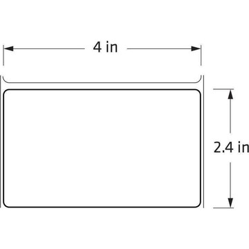 Duratran II Thermal Transfer Labels (4.0 in. x 2.4 in. - Perforated, 2,400 Labels-Roll, 4 Rolls-Case)