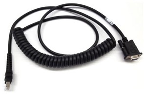 Connection cable, RS-232, 2.7 m, coiled, power on PIN 9, TxD on PIN 2 image
