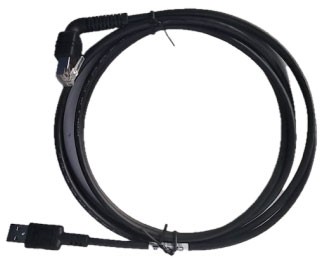 USB Shield Cable, 2.1m, Black, Right-Angle Connector