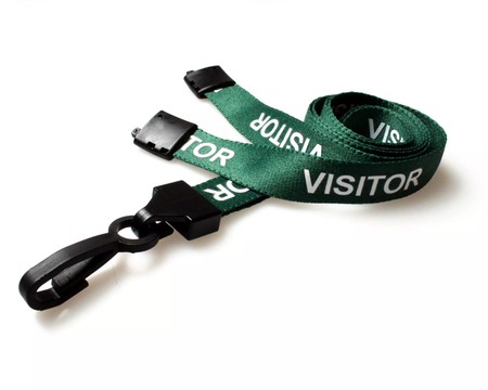 LC GreenLink Besucher-Ausweise Grün, 100 Pack, Kunststoff J Clip