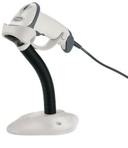 LS2208-SR White (with Stand) USB KIT - NA ONLY: LS2208-SR20001NA Scanner, CBA-U01-S07ZAR USB Cable, 20-61019-01R Stand