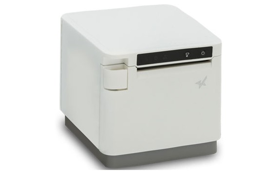 Star Micronics mC-Print3, Cutter, USB, Lightning, External Power Supply Included, Ethernet, CloudPRNT, White