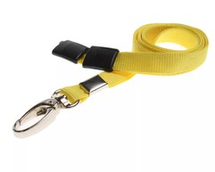 Yellow Lanyards with Metal Lobster Clip (Pack of 100) image