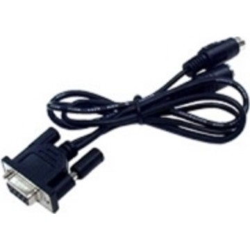 Cable: RS232, black, DB9 female, 2.9m (9.5´), straight, 12V external power