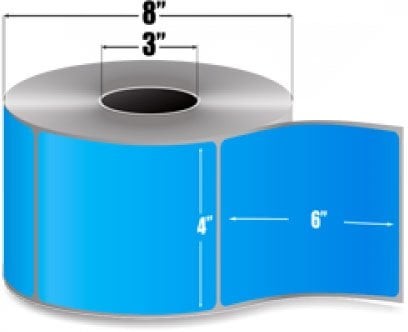 Label, Paper, 4 x 6in, Thermal Transfer, Z-Perform 2000T, 3 in core, 4 Rolls/Carton