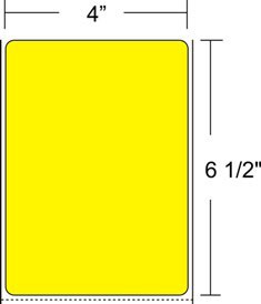 Label, Paper, 4 x 6.5in, Thermal Transfer, Z-Perform 2000T, 3 in core, 4 Rolls/Carton