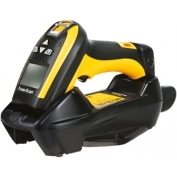 Scanner Portable Datalogic PowerScan PM9100 Sans Fil, 910MHz, Imager Linéaire, Batterie Amovible, Jaune