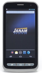 Janam XT100, Handheld, Android 6, GMS, 2D Imager, Wi-Fi/Bluetooth/WWAN (GSM/LTE), NFC, IP65, 2GB/16GB, On-Screen Touch, Standard Battery. Includes: AC Adapter image