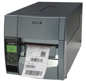 Citizen CL-S700II-EPU-P Barcode Printer Thermal Transfer/Direct Thermal, 203dpi, USB/Ethernet, Peel & Present, 4", Industrial, Gray